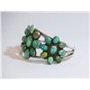 Image 2 : Vintage Navajo Turquoise Cluster Cuff