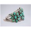 Image 3 : Vintage Navajo Turquoise Cluster Cuff