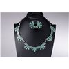 Image 1 : Zuni Turquoise Inlay Channel Choker with Matching Earrings