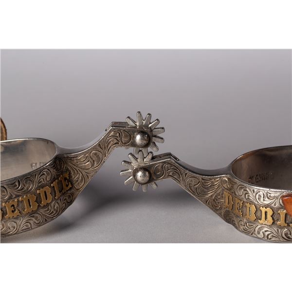 Fleming Spurs "Debbie" Engraved Spurs