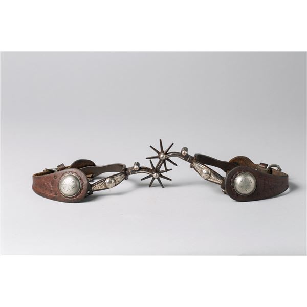 Early Double Mounted Vaquero Style Spurs
