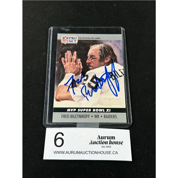 1990 Autographed Fred Biltetnikoff Radars Trading Card
