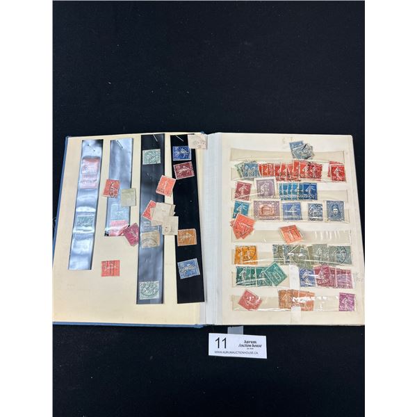 Vintage German Stamp Book w/ Lots of Stamps