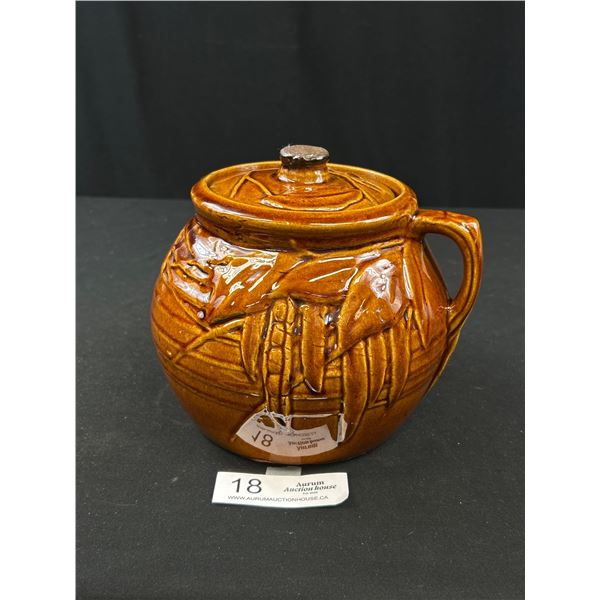 Vintage McCoy Pottery USA P-Pod Design Single Handed Bean Pot/Cookie Jar