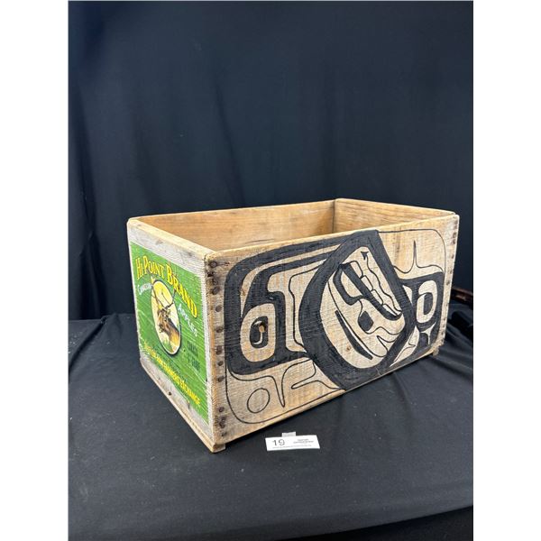 Vintage Wooden Crate w/ West Coast Artwork On The Sides
