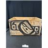 Image 3 : Vintage Wooden Crate w/ West Coast Artwork On The Sides