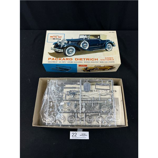 Hubley Metal Car Kit, 1/22 Scale Packard Complete Never Put Together