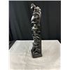 Image 2 : Very Heavy  Carved Totum Pole, Nicely Done, 19" Tall, Is Heavy