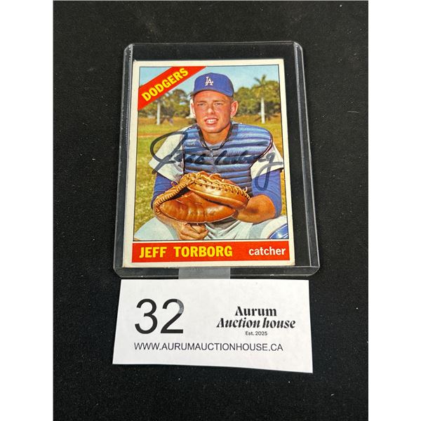 Autographed Dodgers Jeff Torborg 1969 Trading Card