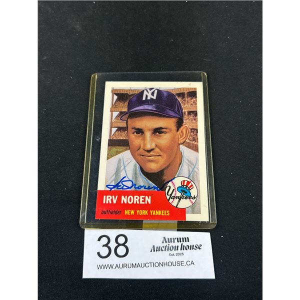 New York Yankees Irv Noren Autographed Baseball Trading Card