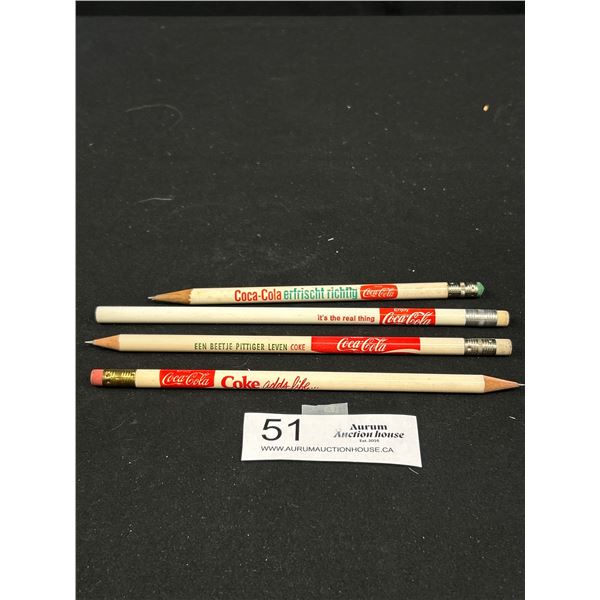 4 1950/60s Coca-Cola Pencils