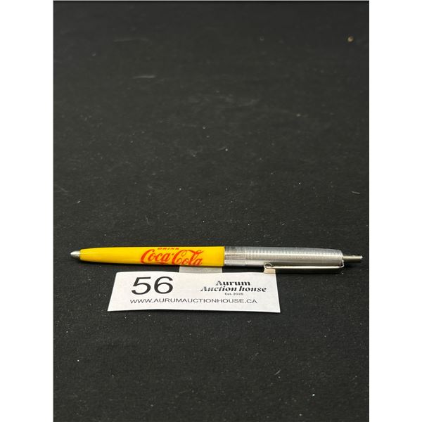 1950s Yellow "Drink Coca-Cola" Ballpoint Pen