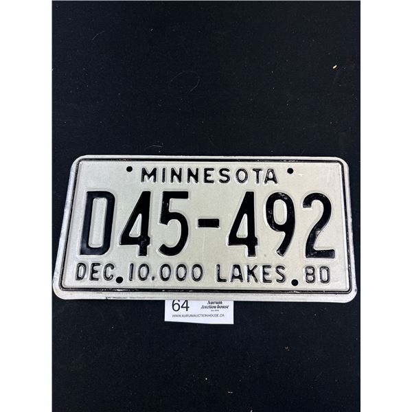 Mint Condition 1980 Minnesota Dealer Plates