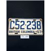 Image 1 : 1957 BC License Plate