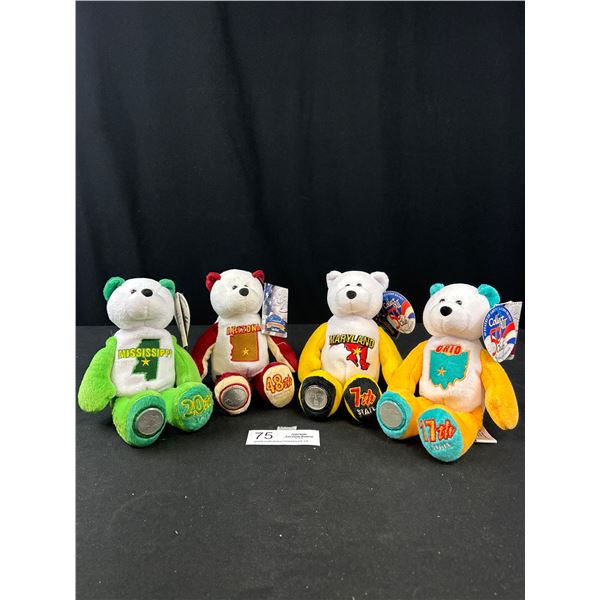 4 US Mint Coin Bears w/ Tags