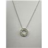 Image 2 : Sterling Silver Circle of Life CZ w/ 925 Chain