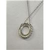 Image 3 : Sterling Silver Circle of Life CZ w/ 925 Chain