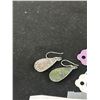 Image 6 : Pair of Sterling Silver Teardrop Earrings + Pendant and 925 Chain