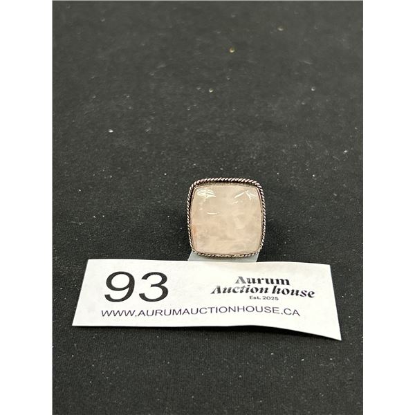 Sterling Silver Ring w/ Large Stone Size 6