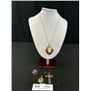 Image 1 : Lot of Vintage Ladies Jewelry, Stick Pin, Crucifix and Cameo on Chain