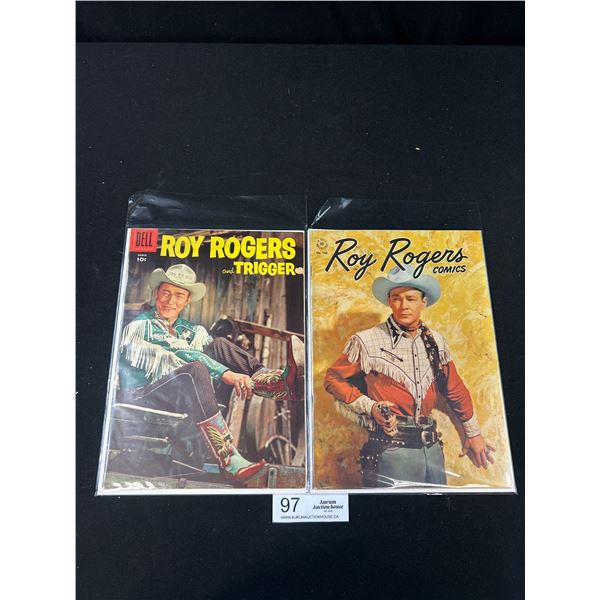 2 Vintage Roy Rogers 10 Cent Comics, On Board, In Bags