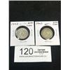Image 1 : 2 1942 + 1943 CDN Silver 25 Cent Coins