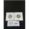 Image 1 : 2 1947-1964 CDN Silver 25 Cent Coins