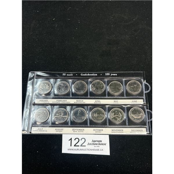 Monthly CDN 25 Cent Coins, Confederation Coin, 1867-1992