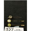 Image 2 : Vintage Stick Pin Collection Jade, Sterling Etc