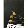 Image 3 : Vintage Stick Pin Collection Jade, Sterling Etc