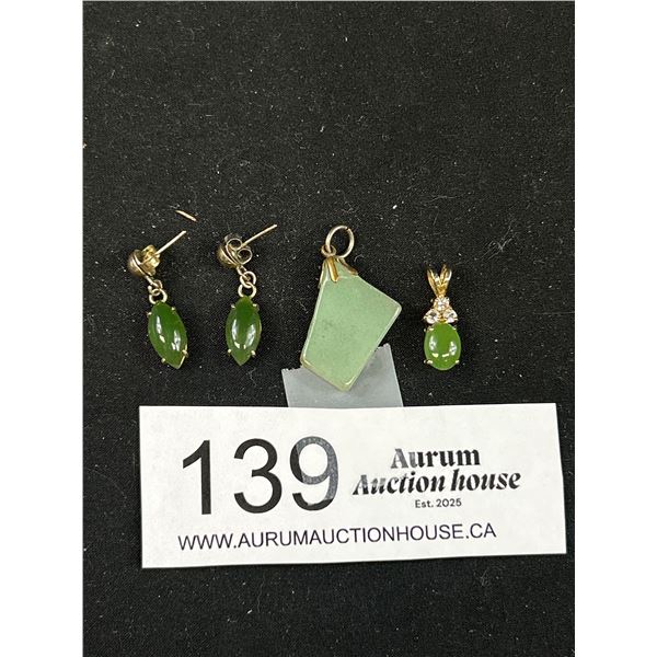 Vintage Jade Pendants and Earrings