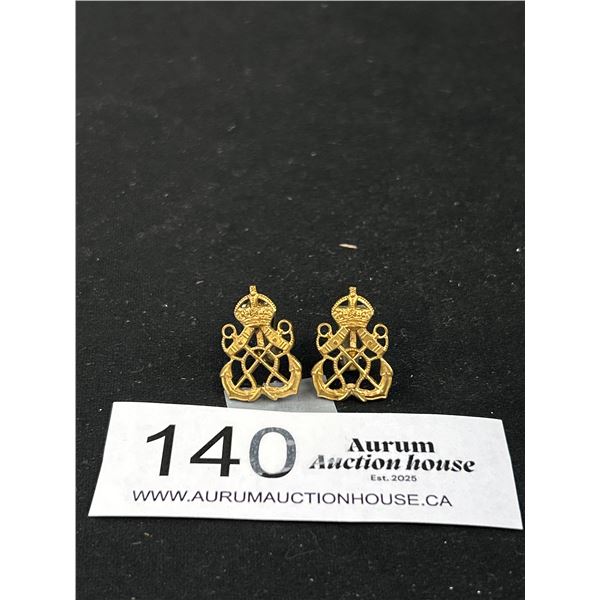 Vintage Royal Canadian Navy Insignia Earrings
