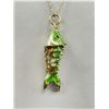 Image 3 : Vintage Marked 1/20 12K Gold Necklace Fish Enamel Pendant Lovely!