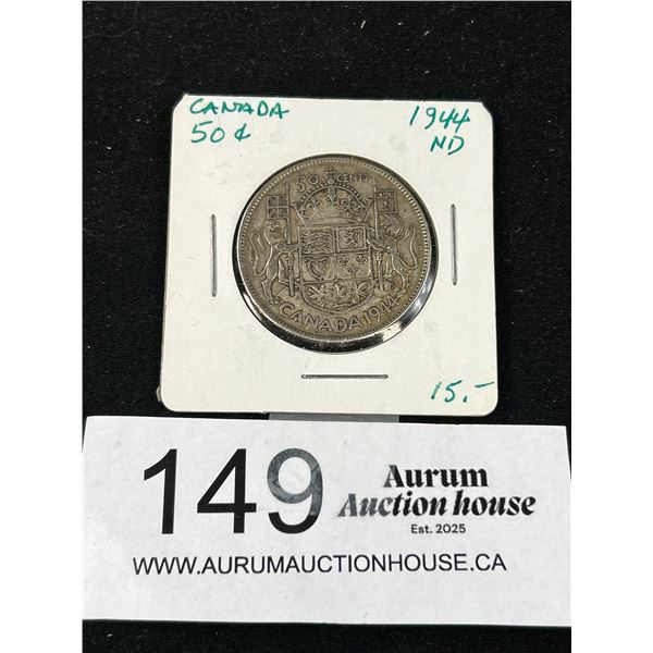 Canadian 50 Cent Piece 1944 Silver Content