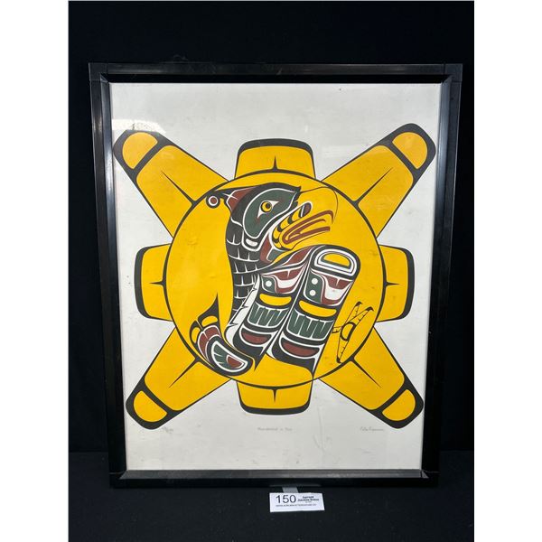 Nicely Framed 21" x 17" Signed Thunderbird and Son, 33/120 West Coast Native Print
