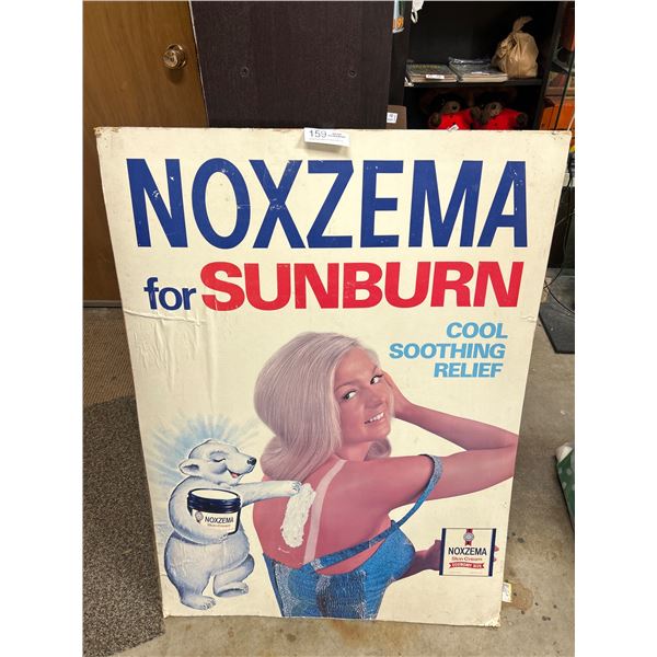 30" x 40" Vintage Cardboard Noxema Adverstiment NO SHIPPING