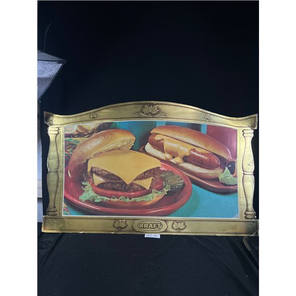 39" x 25" Vintage Kraft Cheese Cardboard Store Display NO SHIPPING