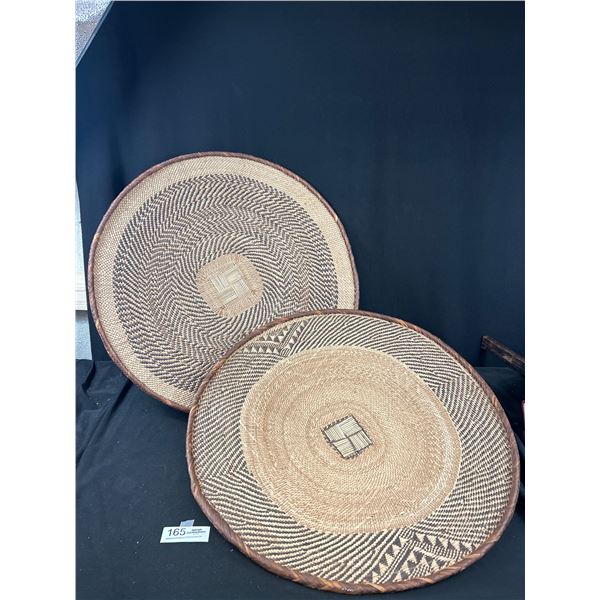 23" Diameter Hand Woven Trays