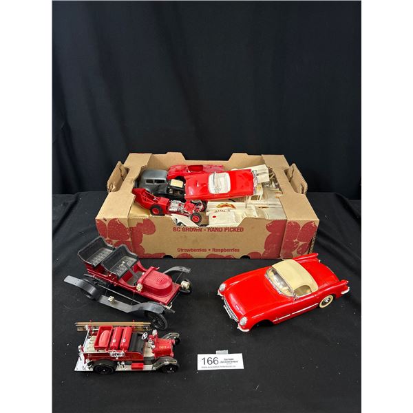 Large Tray Lot of Plastic Model Cars Put Together, Most Complete, Great For Display