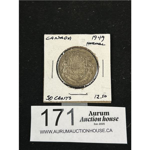 Canada 50 Cent Piece 1949 Silver Content