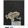 Image 2 : Sterling Silver Frog Brooch Unusually Design Marked Sterling