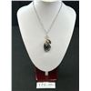 Image 1 : Vintage Silver w/ Lace Agate Stone Necklace