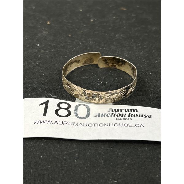 Antique Sterling Silver Signed Birks Childs Bangle