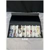 Image 1 : Lot of Glass Jewelry in Eyeglass Case