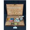 Image 1 : Vintage Wooden Artist Box Full of Small Store Tins