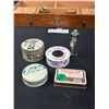 Image 4 : Vintage Wooden Artist Box Full of Small Store Tins