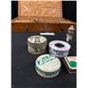 Image 6 : Vintage Wooden Artist Box Full of Small Store Tins