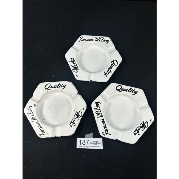 Lot of 3 Vintage Porcelain Wosks Ash Trays