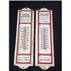 Image 2 : 2 Vintage Metal Thermometers, Vancouver + Firestone Tire Gauge
