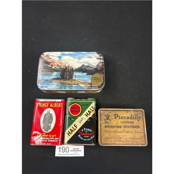 Vintage Jasper Park Tin + Prince Albert and Half & Half Tobacco Tin, Etc